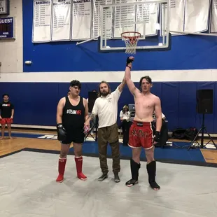 Jacob Winning his IKF PKB match