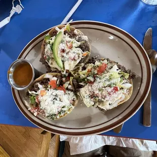 Beef tostadas