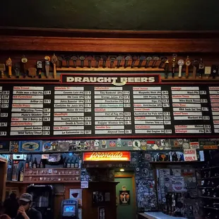 Beer menu