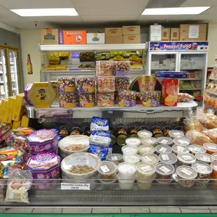 a variety of food items