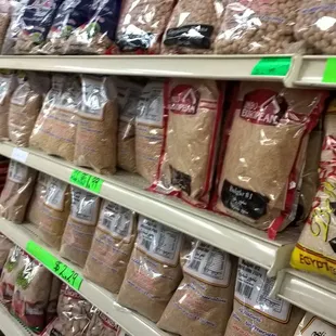 Rices, legumes, grains