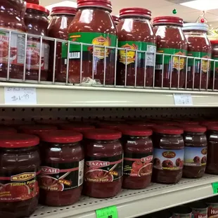 Tomato products, noodles, hot stuff, etc.