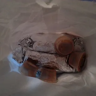 Tacos all packed up.