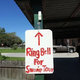 Ring Bell for Swamp Tour
