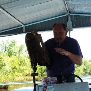 Captain Brian has a big head