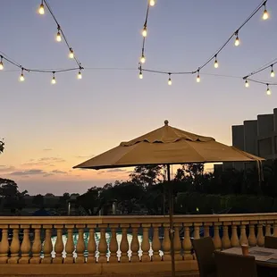 Sunset view from the patio outside the restaurant/bar