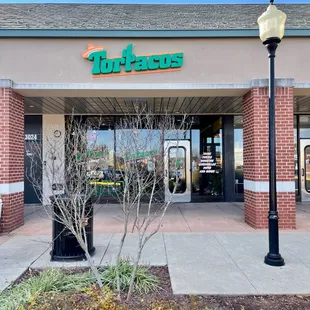 the front entrance of a store