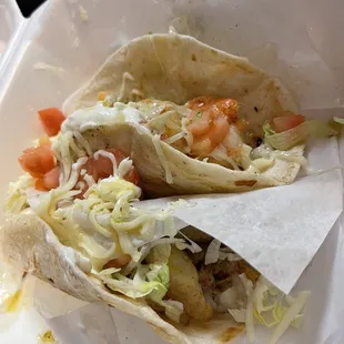 Shrimp Taco American style