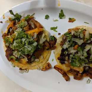 two tacos on a plate