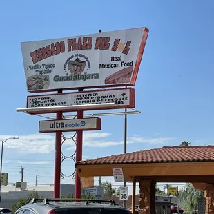 a sign for a mexican restaurant