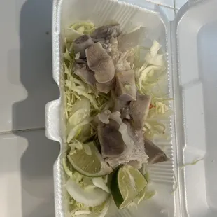 the inside of a styrofoam container