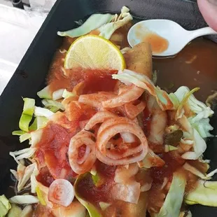Taco dorado - requesón