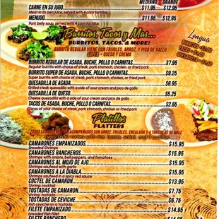Caldos y mas menu