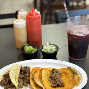 Carne and asada tacos