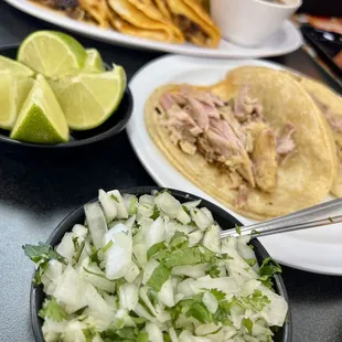 Dress it how you'd like, they also bring out 4 different salsas to try.