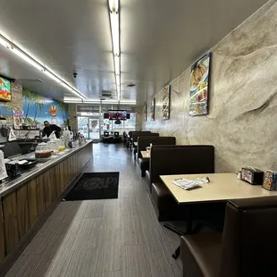 the inside of a restaurant