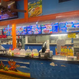 Order the Cubana torta, the shrimp taco, and the Birria with consome  Fresca drinks  Half piña/ cucumber lime Mixed fruit