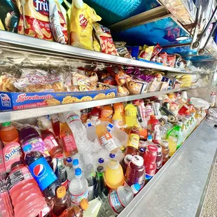 Lots of beverages to offer and cold