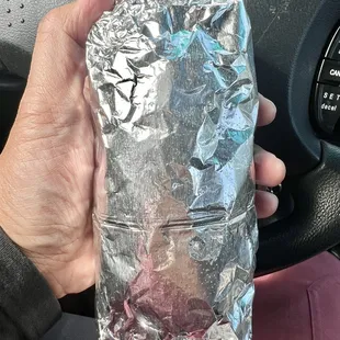 Look how Fat the breakfast burrito is? Perfect for sharing.