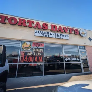 the front of a restaurant