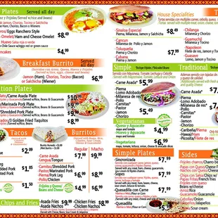ramen and noodles, menu