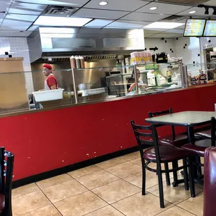 Interior Seating area and Kitchen - Just Like a Sub Shop . . . oh wait . . .
