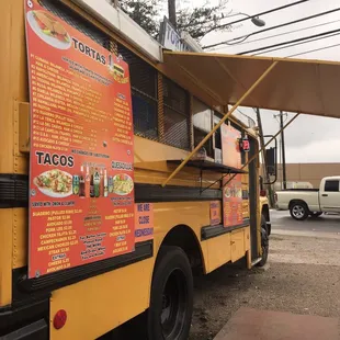 a yellow food truck