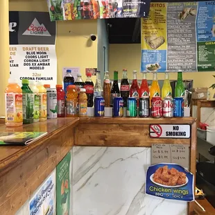 Various drinks available