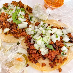 two tacos on a plate