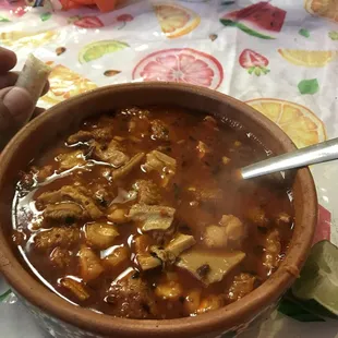 a bowl of tortilla soup