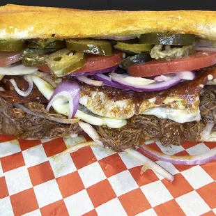 Torta de birria