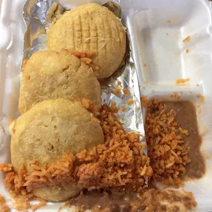 Gorditas Plate (a little shaken up in transit)