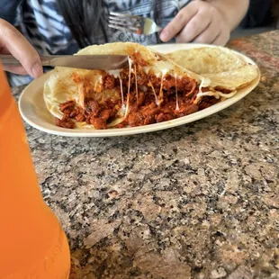 Pastor quesadilla