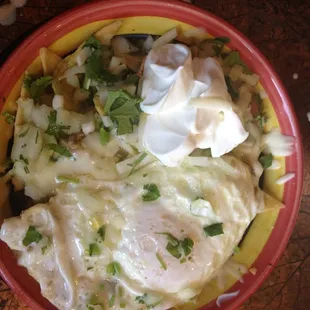 Chilaquiles! Best dish on the menu.