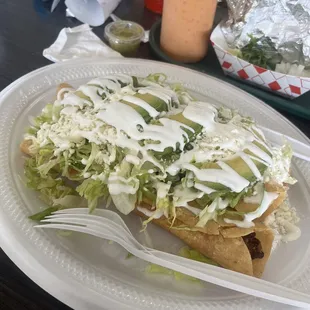 Chipotle chicken flautas