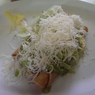 3 rolled tacos