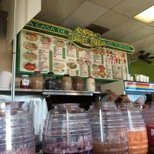 Menu and juices available here