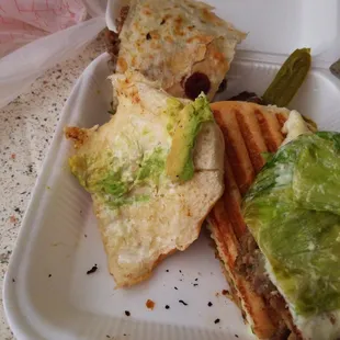 That's all the avocado on half of my torta. For $6 no thanks everyone again