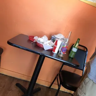 a table and chairs