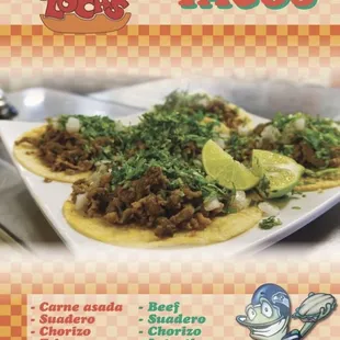 a menu for a mexican restaurant