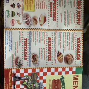 Menu as of March 2021.