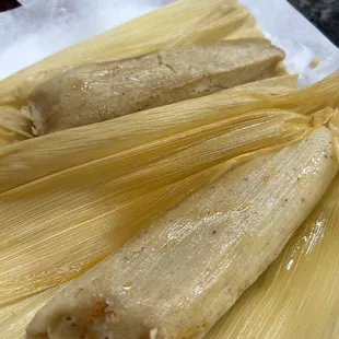 Chicken and pork tamales