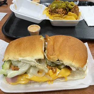 Pork Nachos and Torta Cubana