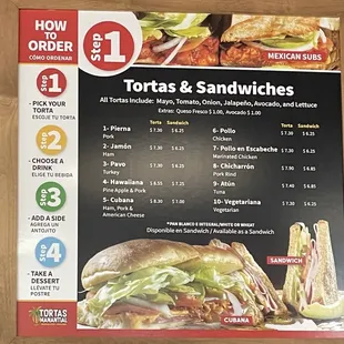 tortas &amp; sándwiches