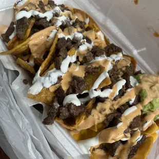 Carne asada nachos