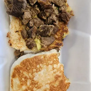 Carne Asada Torta missing all the other elements of a torta (mayo, lettuce, tomato).  I only asked for no onions no cheese.