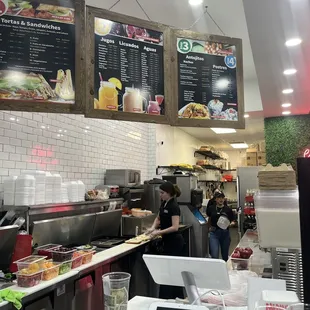 menus on the wall