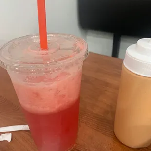 The sandwich and drinks are amazing