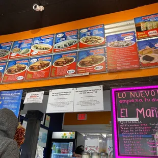 menus and prices