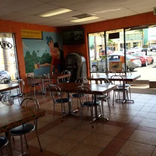 Dinning area with TV .